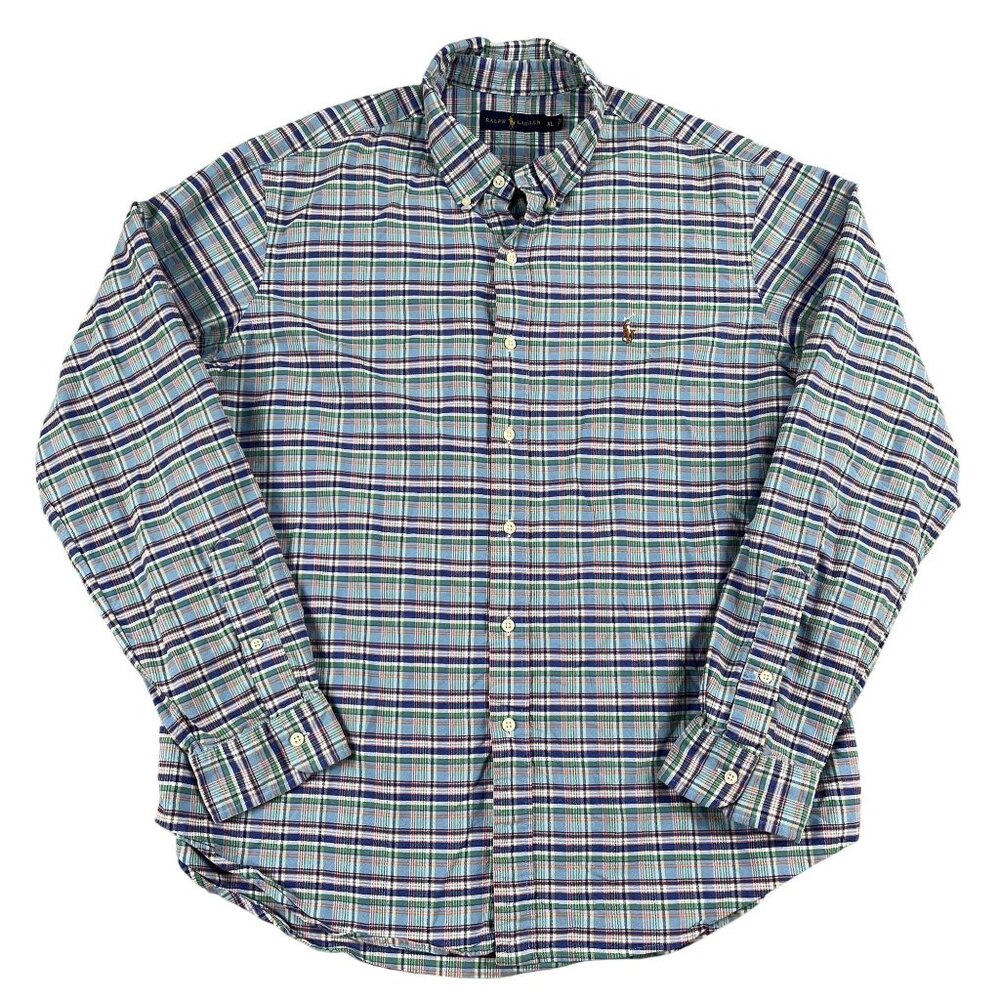 Ralph Lauren Mens 100% Cotton Colorful Flesh‎ Pony Button Down Shirt Sz XL
